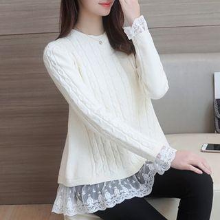 Lace Underlay Sweater