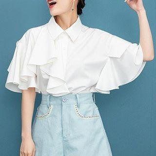 Bell-sleeve Ruffled Shirt