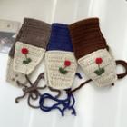 Flower Knit Earmuffs