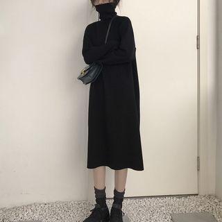 Turtle Neck Long Sleeve Dress