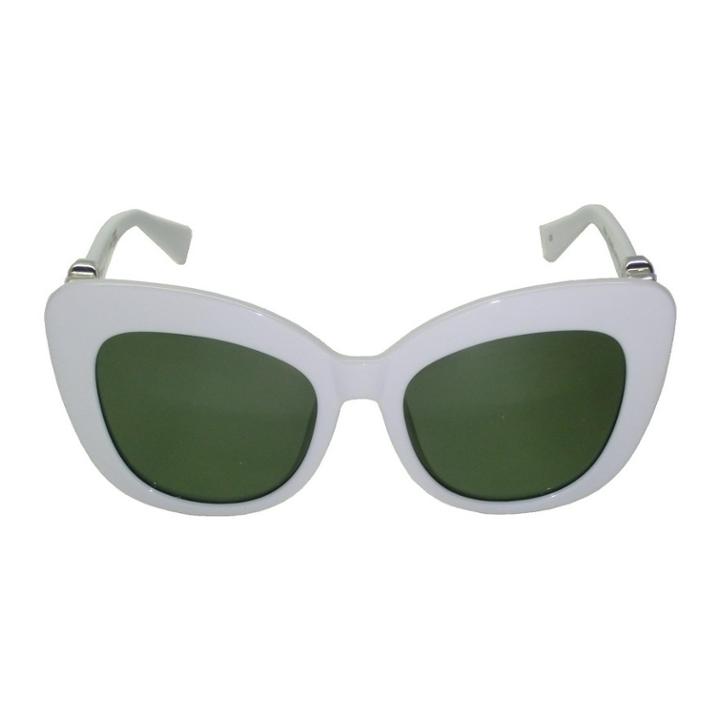 Kitten Sunglasses (white Frame, Silver Logo, Green G15 Lens) 1 Pc