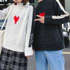 Couple Matching Heart Embroidered Sweater