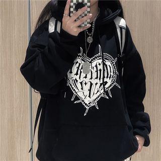 Lettering Hooked Pullover