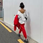 Basic U-neck Dip-back T-shirt