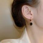 Geometric Drop Earring 1 Pair - Clip On Earring - Black - One Size
