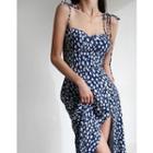 V-neck Polka Dot Sleeveless Dress