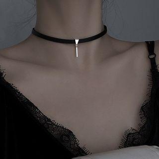 Bar Pendant Sterling Silver Choker
