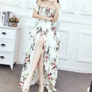Off-shoulder Maxi Floral Sundress