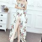 Off-shoulder Maxi Floral Sundress