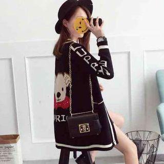 Bear Print Cardigan