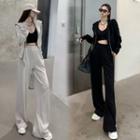 Hooded Zip Jacket / Wide-leg Pants