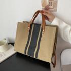 Striped Tote Bag Khaki - One Size