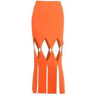 Cutout Slit Midi Mermaid Skirt