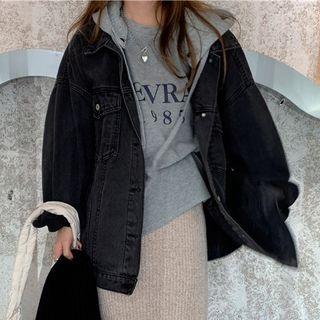 Mock Two-piece Long-sleeve Denim Jacket