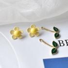 Alloy Flower Earring 1 Pair - S925 Silver - One Size