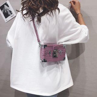 Crocodile Grain Crossbody Bag