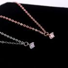 S925 Sterling Silver Rhinestone Necklace