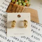 Retro Alloy Earring 318 - 1 Pair - S925 Sterling Silver - Stud Earring - Gold - One Size