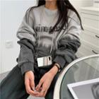 Printed Letter Color-block Sweatshirt