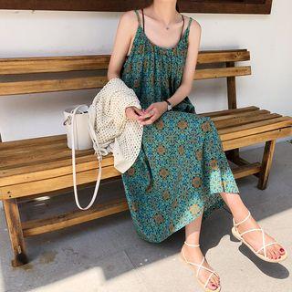Printed Midi Spaghetti Strap Sundress
