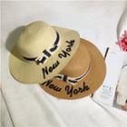 New York Bow Accent Straw Hat