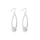 Elegant And Simple Round Bead Earrings Silver - One Size