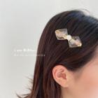 Gold Leaf Acrylic Bow Hair Clip As Shown In Figure - One Size
