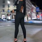 Open-back Long-sleeve Jumpsuit