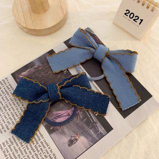 Denim Bow Hair Tie