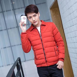 Detachable Faux Fur Collar Padded Jacket