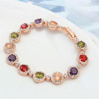 Rhinestone Segment Bracelet