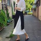 Mock Two-piece Midi Skirt