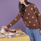 Cookie Print Sweater