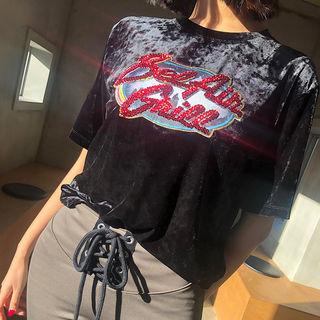 Spangle Velour T-shirt
