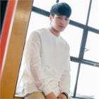 Colored Slit-side T-shirt