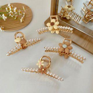 Flower Faux Pearl Hair Clamp (various Designs)