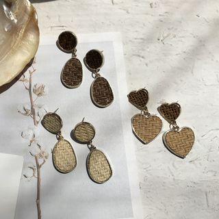 Straw Woven Dangle Earring