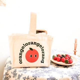 Fruit Print Canvas Lunch Bag