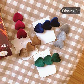 Flannel Heart Hair Clip