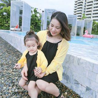 Family Matching Crew-neck Cardigan