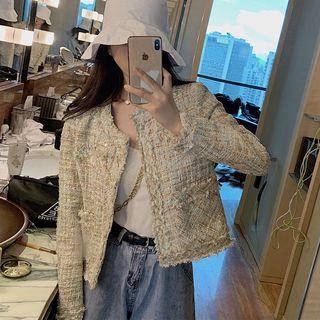 Tweed Open Front Jacket