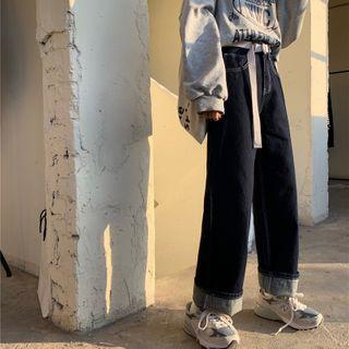 Loose-fit Straight-leg Jeans With Belt