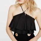 Cropped Ruffle Camisole Top
