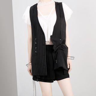 Striped Vest Suit Tank Top Jacket