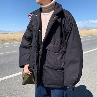 Couple-matching Padded Zip Cargo Jacket