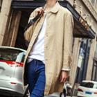 Linen-blend Long Jacket