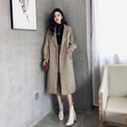 Check Long Wool Jacket As Shown In Figure - One Size