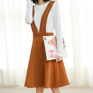 Set: Long-sleeve T-shirt + Suspender Skirt