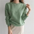 Fleece Lined Colored Sweatshirt