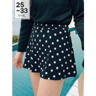 Inset Shorts Polka-dot Swim Skirt